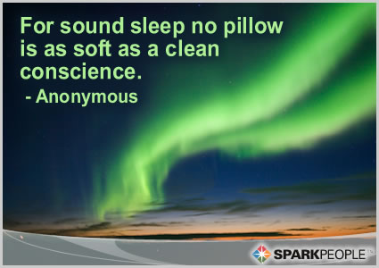 Motivational Quote - For sound sleep no pillow is as soft as a clean conscience.